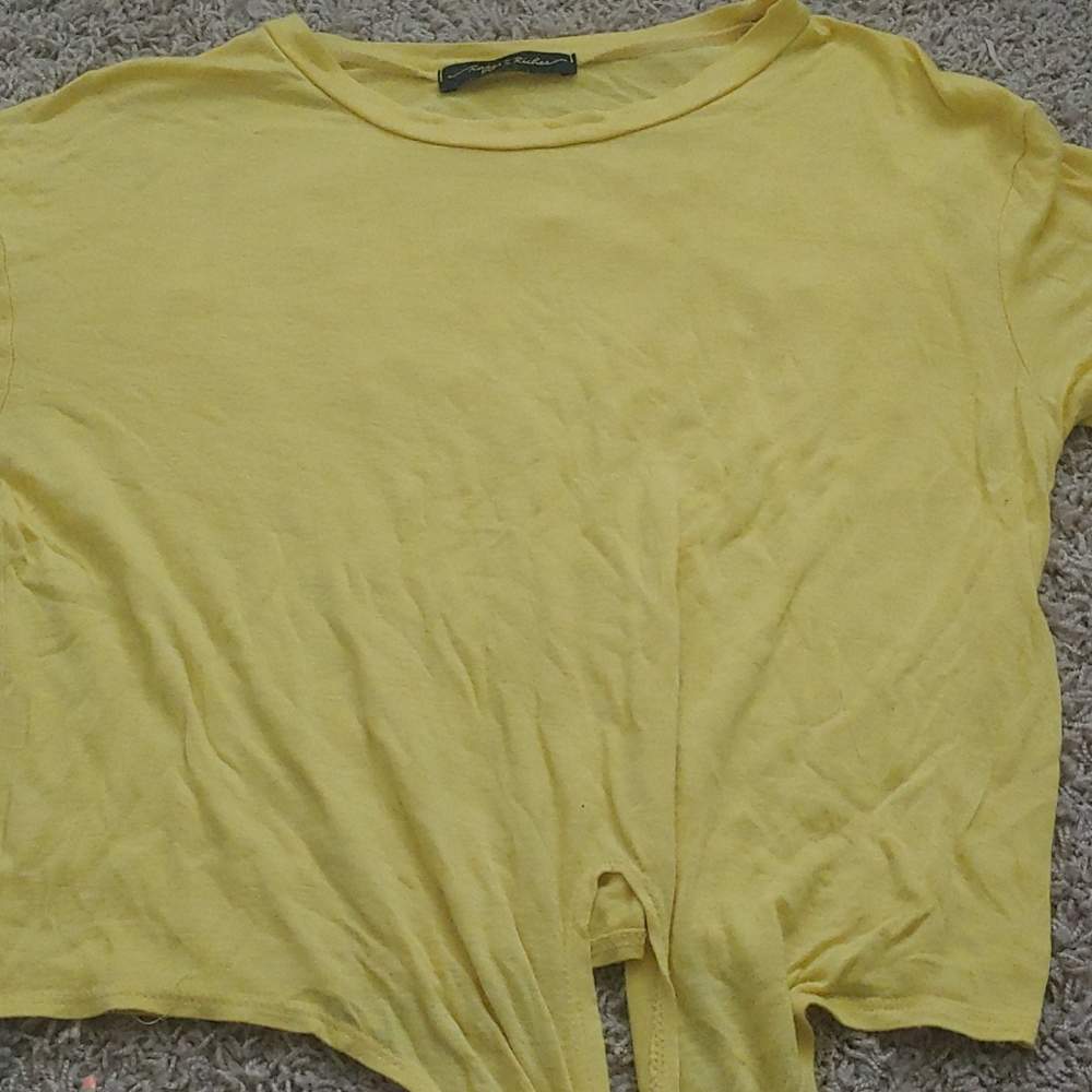 Tied Yellow Crop Top